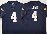 Men's Notre Dame Fighting Irish #4 Jeremiyah Love Navy 2024 F.U.S.E. Limited Stitched Jersey,baseball caps,new era cap wholesale,wholesale hats